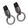 YiyuanHe 2Pcs Leather Car Keychain Clip, Universal Keyrings Zinc Alloy