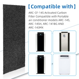 Pokin 2 Pack ARC-CF-14S ARC-14S Activated Carbon Filter Replacement for Whynter Portable Air Conditioner ARC-14S, ARC-14SH, ARC-141BG AND ARC-143MX