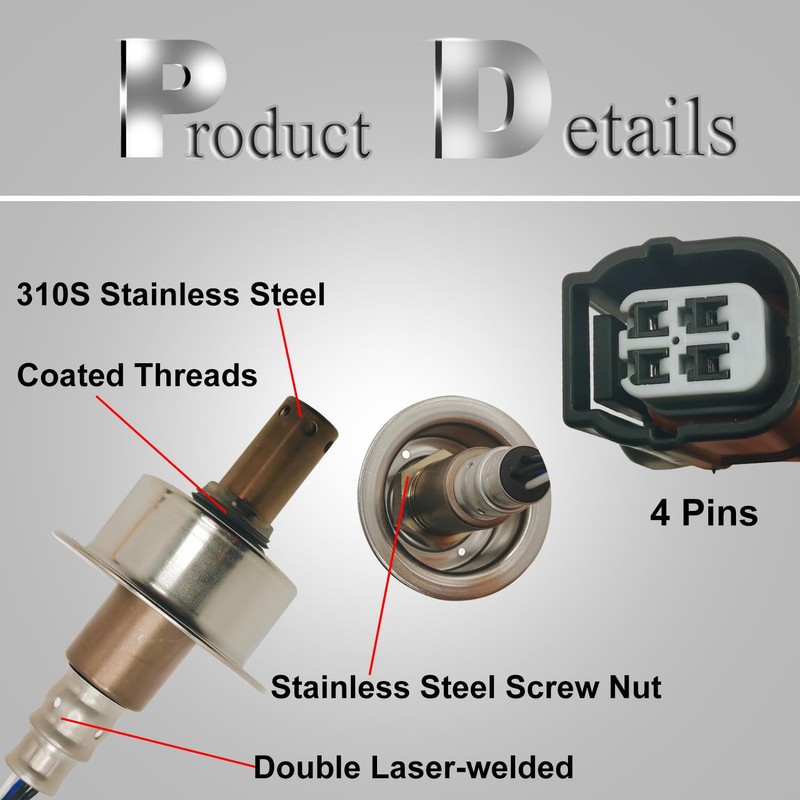 TINJO Oxygen Sensor Upstream & Downstream O2 Sensor Fit for