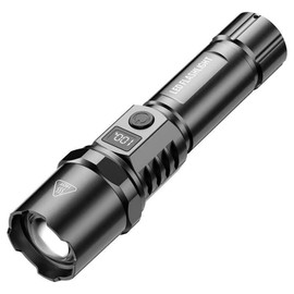 Rechargeable flashlights1500L tactical flashlight,Adjustable Focus LED Flashlight, 3 Lighting Modes, Long Battery Life,IPX5 Waterproof,Small bright flashlight for home,Power Cuts,Emergency,Camping