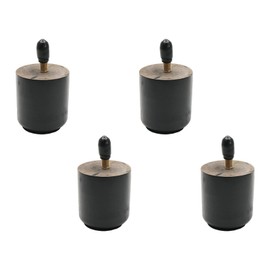 Savagrow 4Pcs Round Furniture Legs Wood Bed Risers 2 Inch Replacement Legs for Furniture Sofa Table Cabinet, Black