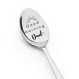 Dad Gifts for Men Dad Daddy Good Morning Dad Spoon Fathers Day Christmas Birthday Gift for Dad Papa Gift for Father Dad Daddy Funny Engraved Coffee Tea Spoons