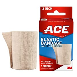 ACE Brand 3 inch Elastic Bandage with Hook Closure, 2-Pack, Great for Elbow, Ankle, Knee & More, Provide Support to Weak, Sore Muscles & Joint, Soft Elastic Material, Quality Design (207603-SIOC)