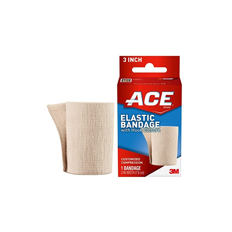 ACE Brand 3 inch Elastic Bandage with Hook Closure, 2-Pack,