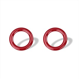 Eve Design Fog Lamp Bezel Cover "Bezeling" / Fiat 500 Series 1 to 6 Car with Genuine Fog Lamp Abarth 500/695/595 Series 1~6 Genuine Fog Lamp for Vehicles Only/Item Number: FCF-111 (Paso Dobre Red