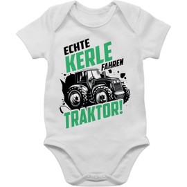 Shirtracer - Baby Body Boy Girl - Tractors - Real Guys Driving Tractor Tractor Farmer Gift, 1 grey mottled