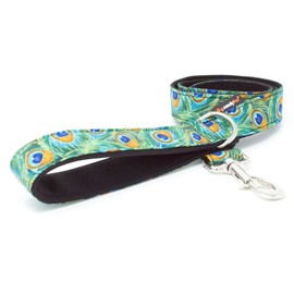 candyPet® Dog Leash - 120 cm Cotton with Softshell Padded Handle - Peacock