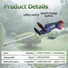 NANWEI 20 Inch Cordless Hedge Trimmer Compatible with Battery 1x