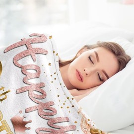 EIMOPE 60th Birthday Gifts Blanket for Women, 60th Birthday Decorations Women, 60 Birthday Gifts for Women, Womens 60th Birthday Gifts Ideas, Happy 60th Birthday Blanket