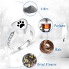 AIWENXI Dog Paws Print Memorial Jewelry Urn Ring for Ashes