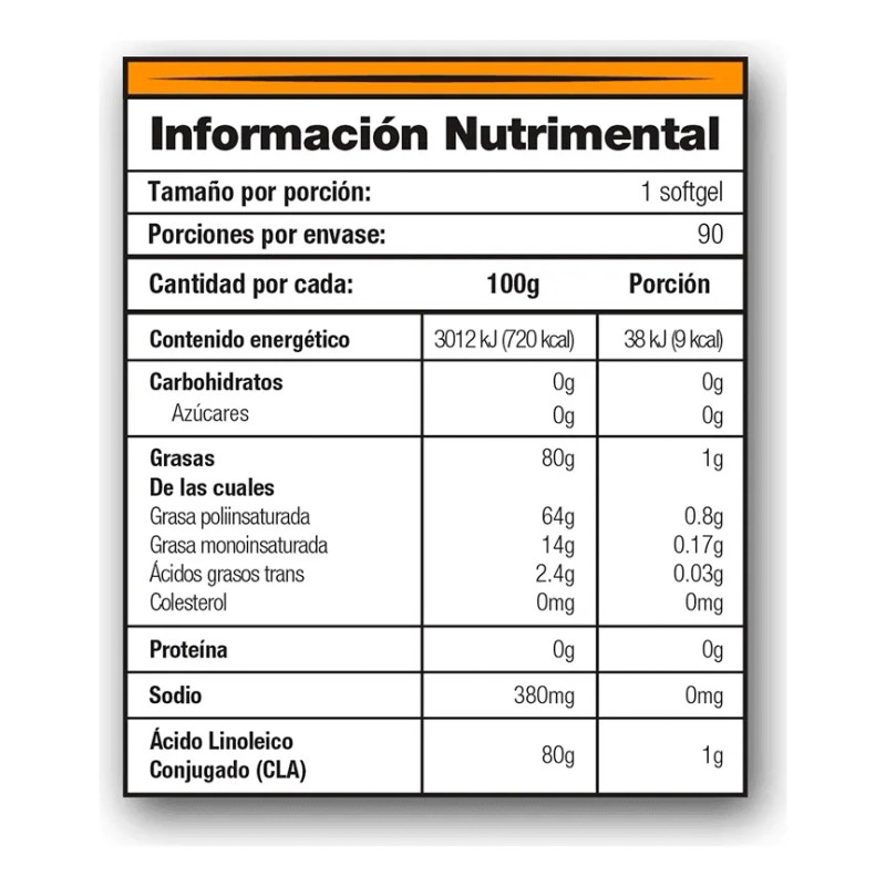 Cla cido Linoleico Conjugado 90 Caps. 1000mg Mdn Sports Sin