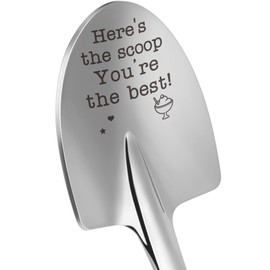 Funny Inspirational Ice Cream Shovel Spoon Easter Basket Essentials Mothers Day for Mom Grandma Sister Friends Bestie Unique Teacher Appreciation Gifts You're The Best Scoop Dad Fathers