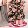 Fzbali Valentines Day Christmas Tree Skirt, 48 Inches Lace-up Rose