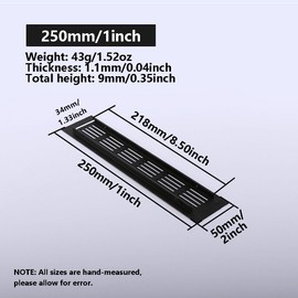 TopHomer Air Vent Cover Heavy Duty Floor Ventilation Grille Rectangle Louvered Grill Rectangular Breathable Grille for Home Hotels Offices(250mm/10inch)