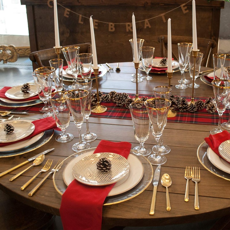 WedDecor Polyester Red Table Napkin for Wedding, Banquet, Party, Home,