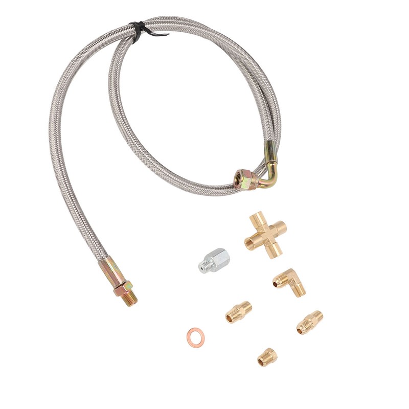 Turbo Oil Feed Line Kit 1/8PNT AN4 Fitting Oil Drain