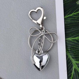 Bow Heart Keychain Y2k Charms for Car Keys Silver Bow Keyring for Bag Handbag Y2k Phone Charm Backpack Accessories for Girls Women Bag Charms for Handbags Keys Charms for Women Christmas Gifts
