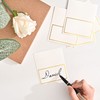 KraftiSky 50 Pack Place Cards for Table Setting with Gold