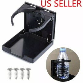 Unbranded 2x Universal Adjustable Car Van Folding Cup Holder Drink Holders Vehicle Boat US