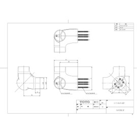 TOTO EWT12BL32#WS Corner Holder, φ1.3 inches (32 mm), Warm Silver
