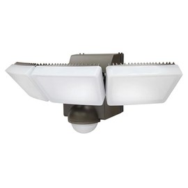 IQ America Battery Powered Indoor Outdoor Weatherproof LED Motion Security Sensor Floodlight, Eave or Wall Mount, 1250 lumens, Mount Anywhere, 3 Light bz