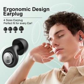 Ohrstöpsel zum Schlafen, 45dB Geräuschunterdrückung, IPX8 Wasserdichter, Weiche und Wiederverwendbare Silikon-Ohrstöpsel mit 3 Paar Ohrenkappe und Tragetasche, Schlafen, Konzert, Arbeiten, Studieren