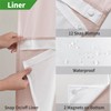 eachope Extra Long No Hooks Needed Linen Textured Shower Curtain