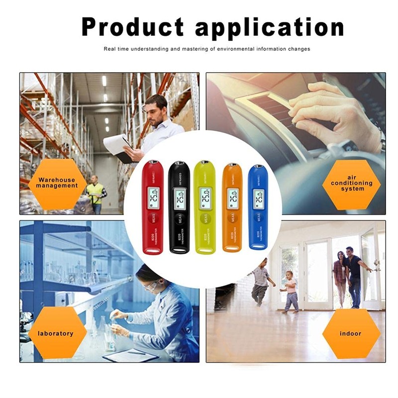 Portable Pocket Infrared Thermometer Pen, Clear LCD Display, Celsius/Fahrenheit Selection,