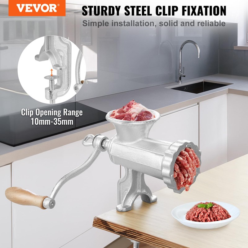 VEVOR Manual Meat Grinder, Heavy Duty Cast Iron Hand Meat