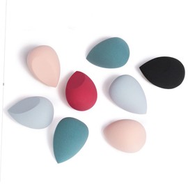 BIUDECO 2pcs Heart Shape Makeup Sponge for Wet and Dry Use Soft Flocking Beauty Blending Eggs for Foundation and Powder Applications
