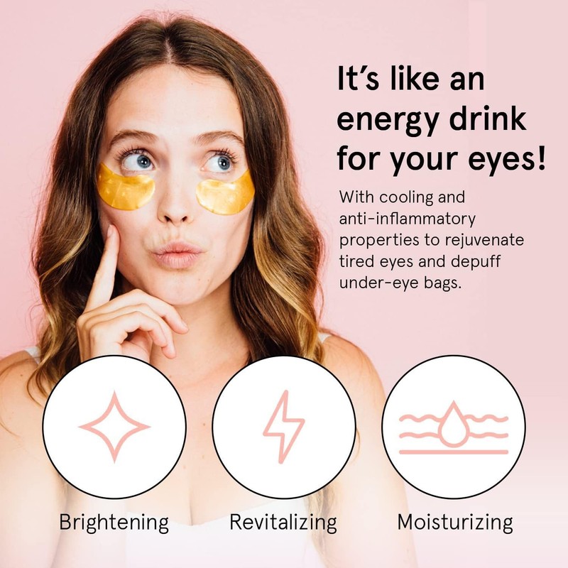 Hydrating & Illuminating Under Eye Masks-Vegan Reduce Dark Circles, Wrinkles