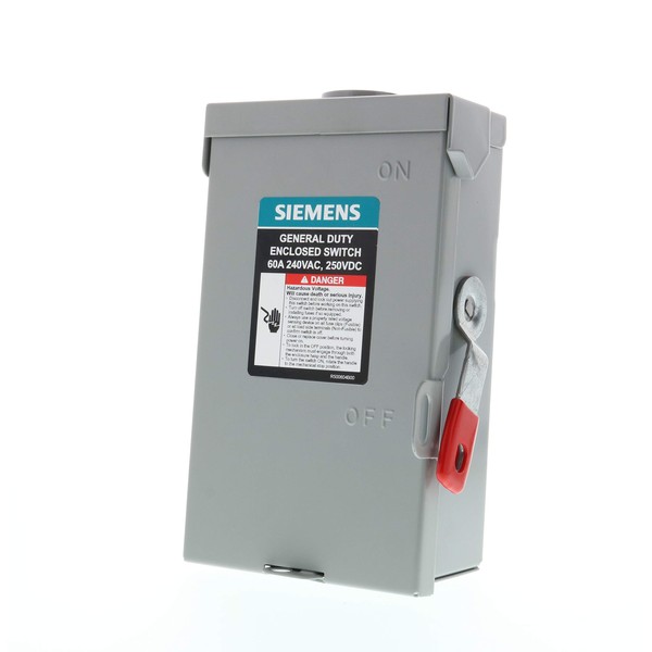 Siemens GNF322RA 3P 60A 240V General Duty Safety Switch Outdoor, Non-Fusible,ANSI 61 Grey