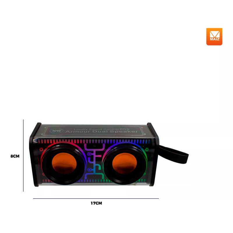 Maíz Bocina Radio Fm Luz Led Recargable Usb Bluetooth Portatil