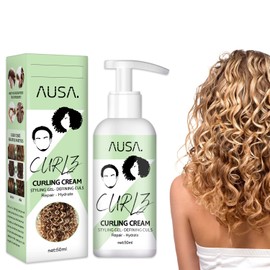 Elastic Styling Cream, Hair Cream Women/Men, Defining Curl Cream, Curl Defining Styling Soufflé, Curl Moisturiser, Moisturising and Bounce