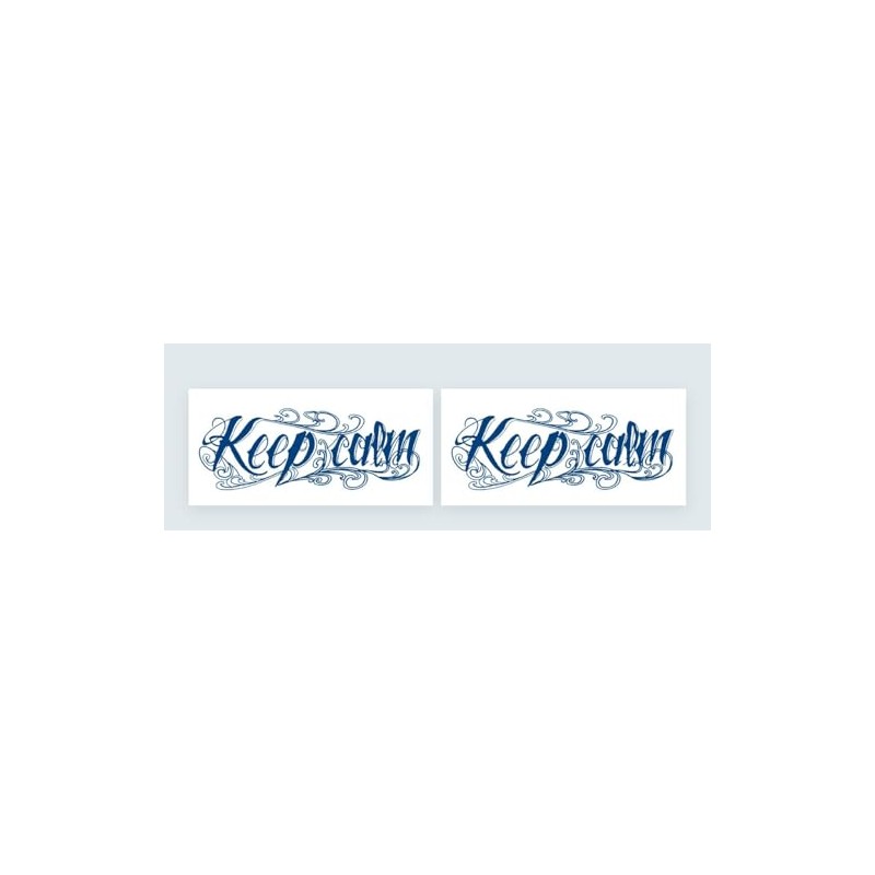 2 Blätter Temporäres Sprühe Tattoo Schrift Tattoo Unterarm Tattoo "keep