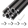 2pcs 700mm V Slot 2040 Aluminum Extrusion European Standard Anodized