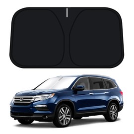 D-Lumina Windshield Sun Shade for 2016-2025 Honda Pilot Accessories, Front Window Sunshade Sun Visor Protector Block UV Rays Heat, Foldable 2 Layers 210T Material