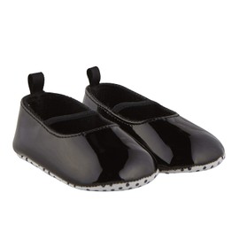 Stephan Baby Twinkle Toes Party Shoe-Style Foot Finders, Black Patent Leather, Fits 6-12 Months