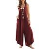 Happy Sailed Jumpsuits for Women Dressy Casual Summer Sleeveless Ruched