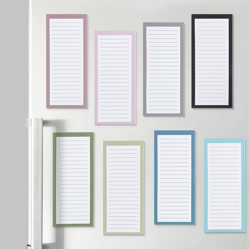 FLIPPED 8 Pack Magnetic Notepads for Refrigerator，Notepads Grocery List Magnet