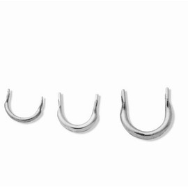 Premium Quality Solid Brass Stirrup Clevis Nickel Plated for Spinnerbaits, Made in The USA, DIY Lure Making Parts, for Inline Spinner, Fishing Rigs, Baits & Lures (Clevis Stirrup Nickel #2 25 PK)