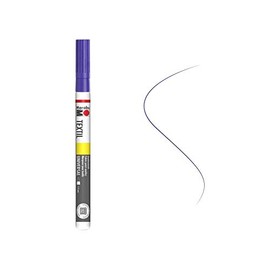 Marabu 01160003251 Textile Painter Purple 251, Line Width Approx. 1 - 2 mm, Fabric Painting Pen for Light Fabrics, Water-based, Soft Handle, Washable up to 60°C, Non-fading, Easy to Use