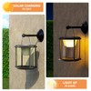 High Large Clear Glass Iron Classic Style Solar Lantern Candle