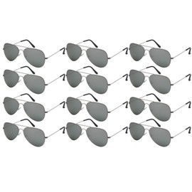 Edge I-Wear 12 Pack Aviators Bulk Sunglass Men Pilot Spring Hinge Wholesale Sunglasses (N25095A-M)