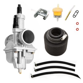 laffoonparts Carburetor Replacement for Kawasaki Bayou 220 KLF220 KLF 220 1988-1998 Replacement for Bayou KLF 250 2003-2011 Replace#15003-1080 with air Filter and Fuel Gas Petcock Valve Switch
