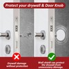 Wideskall® White Round Door Knob Wall Shield Self Adhesive Protector