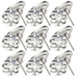 sourcing map 25 Pcs Crystal Upholstery Tacks 30mm Diamond Upholstery Nails for Sofa Furniture Bed Headboard Tufting Wall Decoration DIY Crafts