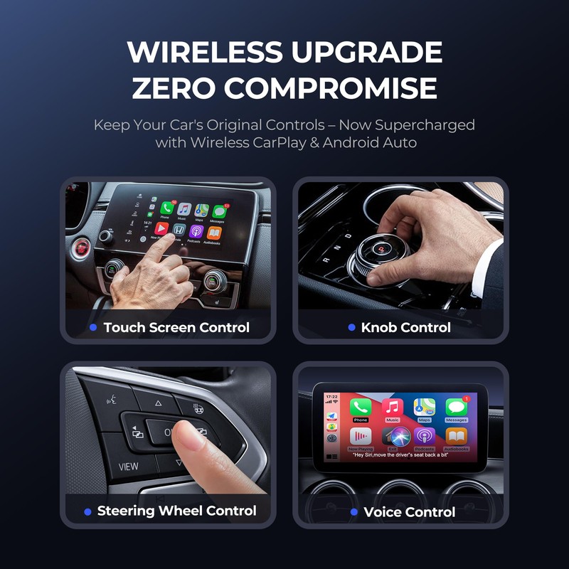 Wireless Android Car/Carplay Wireless Adapter 2 in 1 - Wireless