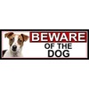 SHAWPRINT Jack Russell BEWARE OF THE DOG METAL GATE SIGN