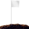 Zozen 50Pack White Marking Flags, Writable | 15x4x5 Inch, Yard